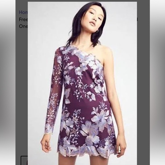 New Free People Rosalie Embroidered Dress 💜 Sz 2 NWT - Picture 6 of 12